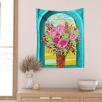 The Good Vibes Flower Pot Wall Tapestry Gallery Image 2