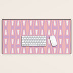 Pink Asymetrical Geometric Desk Mat Gallery Image 1