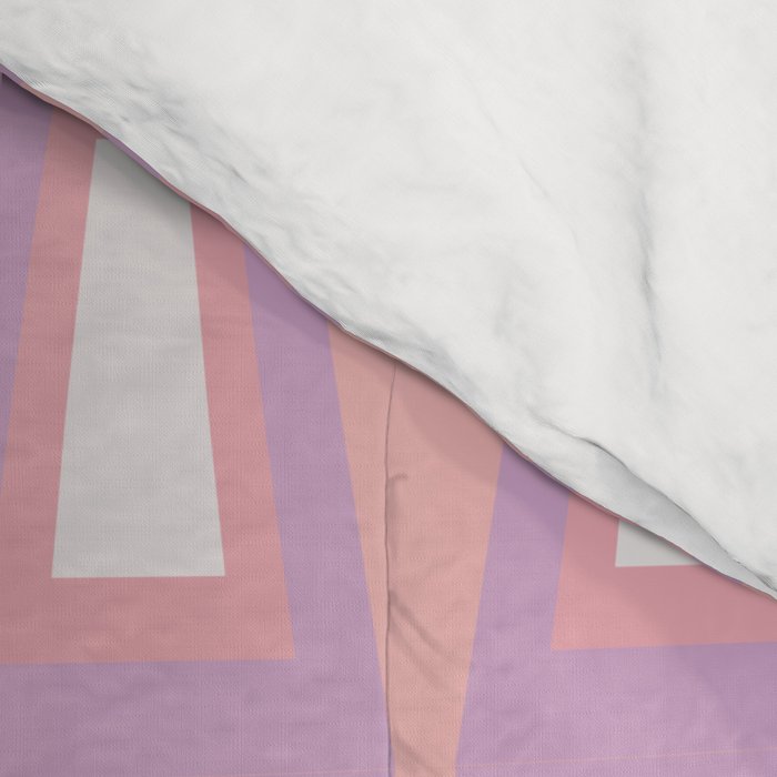 Pink Asymetrical Geometric Comforter Gallery Image 4