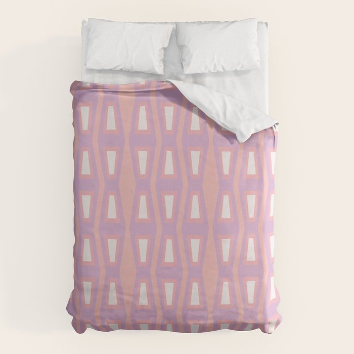 Pink Asymetrical Geometric Duvet Cover Gallery Image 6
