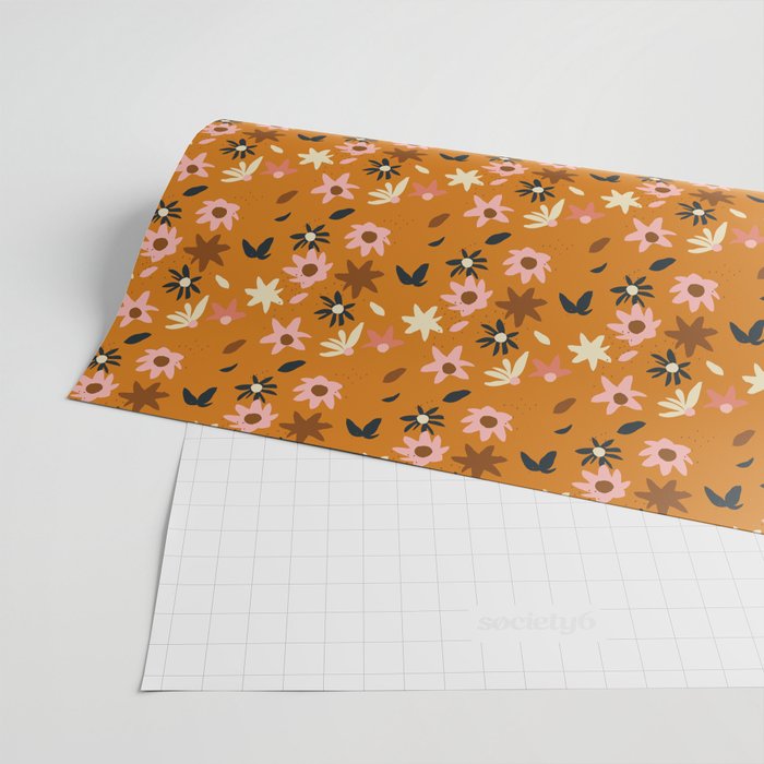 Fall flowers pattern Wrapping Paper Gallery Image 2