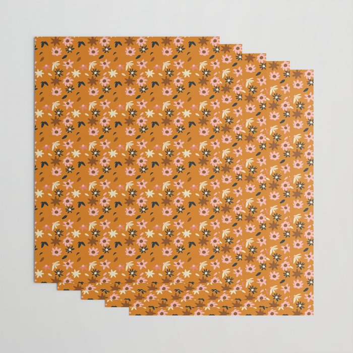 Fall flowers pattern Wrapping Paper Gallery Image 3