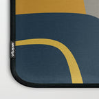 Midcentury Modern Abstract 2 in Mustard, Navy Blue, and Gray Laptop Sleeve Gallery Image 3