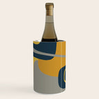 Midcentury Modern Abstract 2 in Mustard, Navy Blue, and Gray Wine Chiller Gallery Image 3