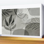 Abstract Botanical Mid Century Art Greenish Grey Wall Mural Gallery Image 2