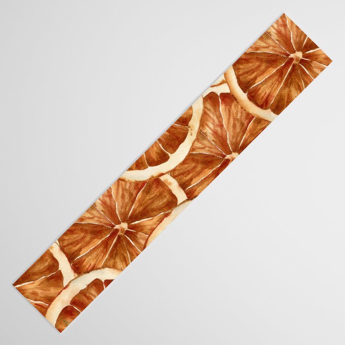 Watercolor, Festive Oranges Table Runner Gallery Image 3