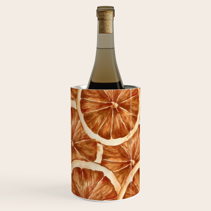 Watercolor, Festive Oranges Wine Chiller Gallery Image 1