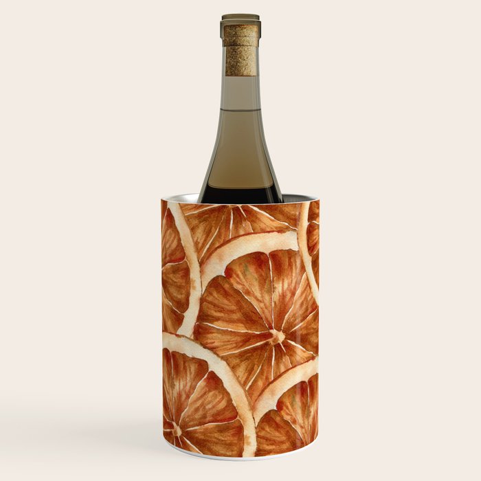 Watercolor, Festive Oranges Wine Chiller Gallery Image 2