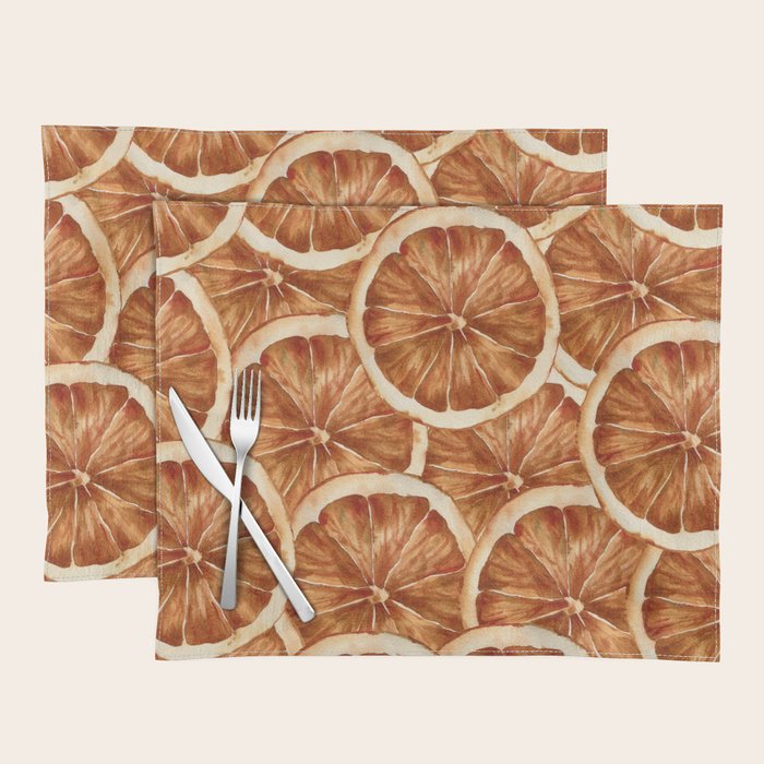 Watercolor, Festive Oranges Placemat Gallery Image 1