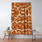 Watercolor, Festive Oranges Window Curtain Gallery Image 5