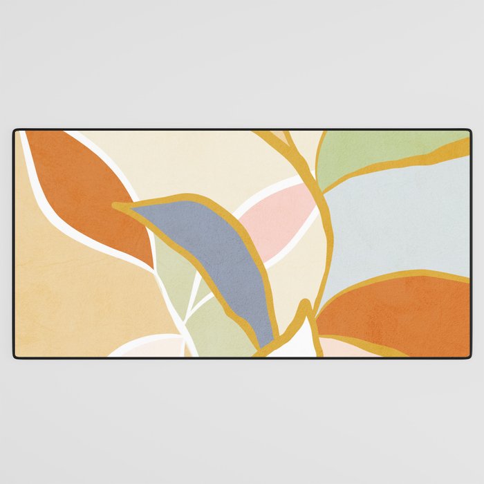 Closer to Nature Nº1 - Pastel line-art Desk Mat Gallery Image 3