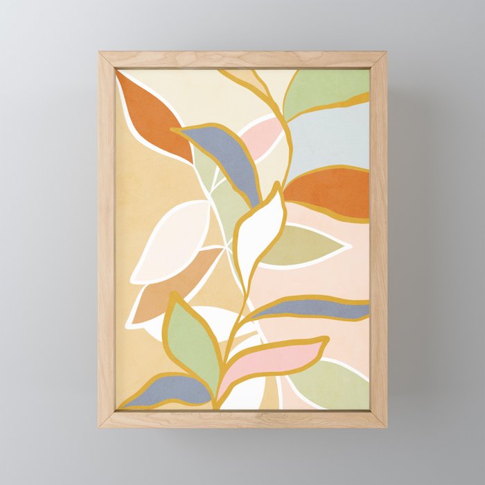Closer to Nature Nº1 - Pastel line-art Mini Art Print Gallery Image 1