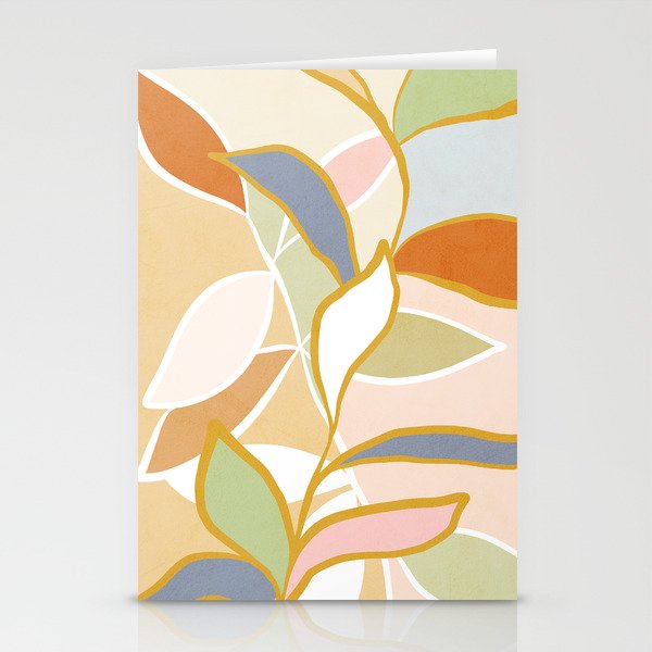 Closer to Nature Nº1 - Pastel line-art Stationery Card Gallery Image 1