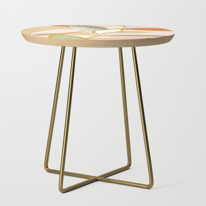 Closer to Nature Nº1 - Pastel line-art Side Table Gallery Image 1