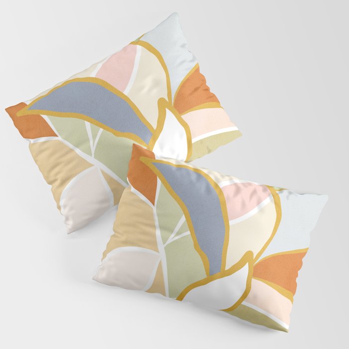 Closer to Nature Nº1 - Pastel line-art Pillow Sham Gallery Image 3