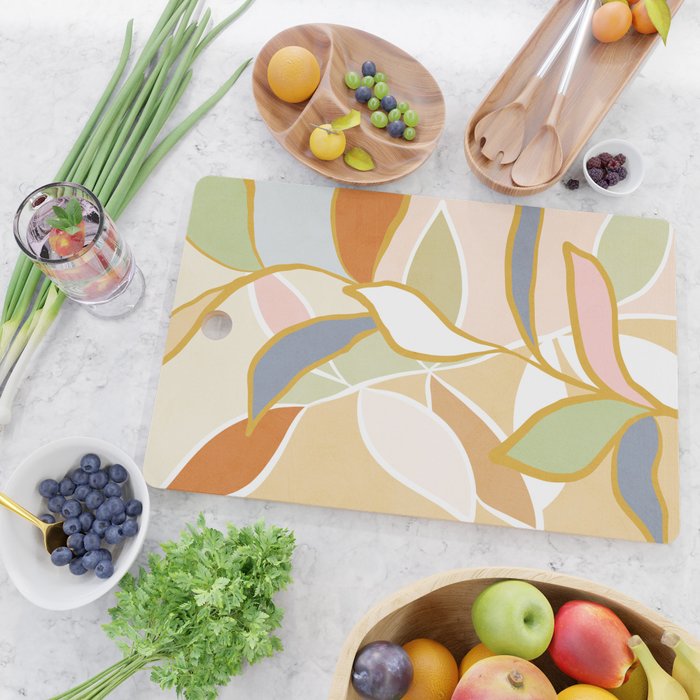 Closer to Nature Nº1 - Pastel line-art Cutting Board Gallery Image 2