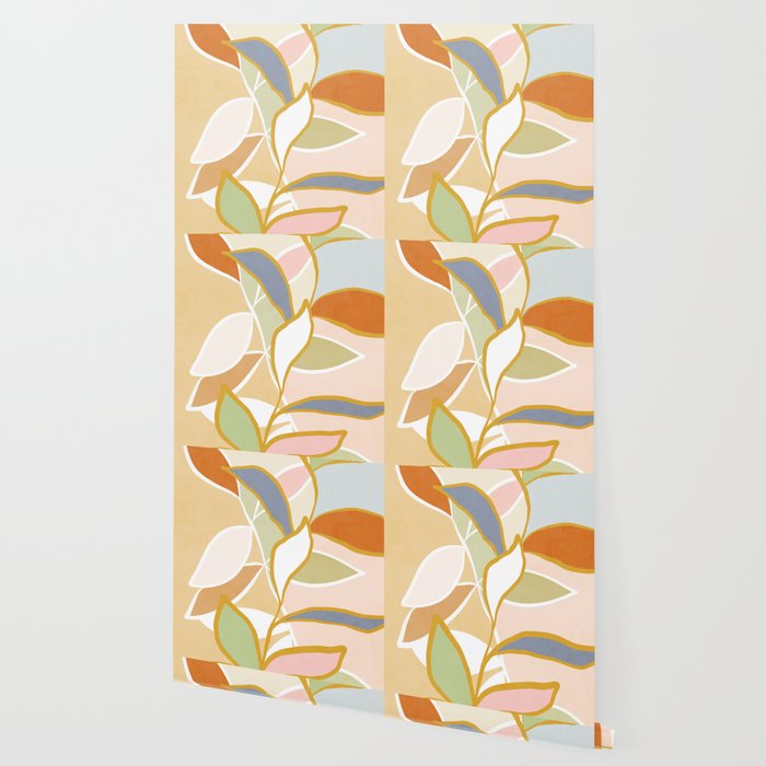 Closer to Nature Nº1 - Pastel line-art Wallpaper Gallery Image 2