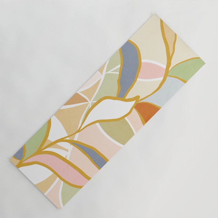 Closer to Nature Nº1 - Pastel line-art Yoga Mat Gallery Image 1
