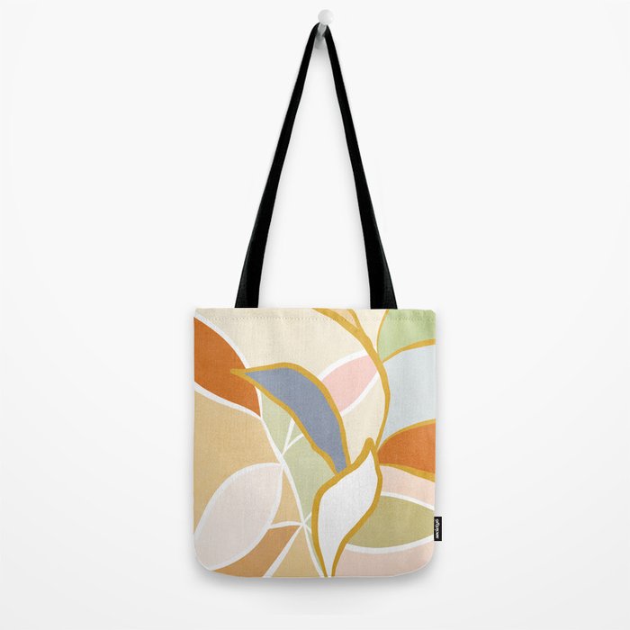Closer to Nature Nº1 - Pastel line-art Tote Bag Gallery Image 2