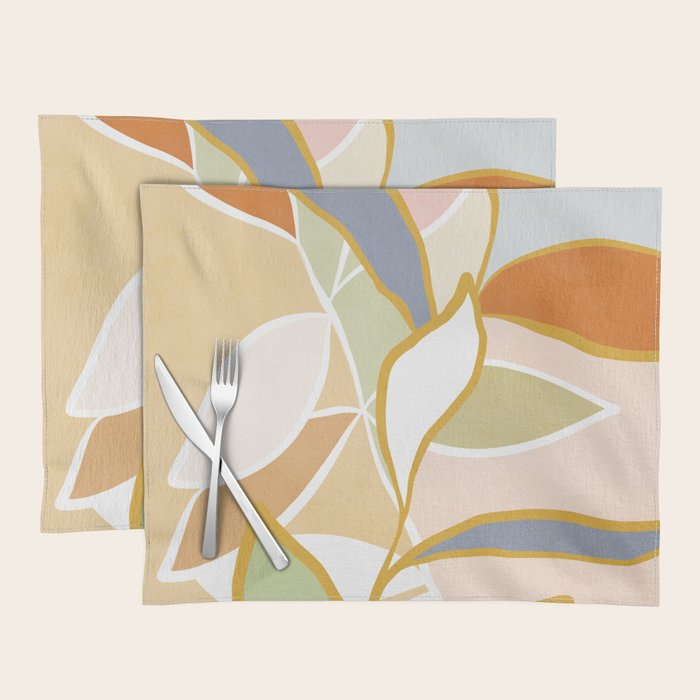 Closer to Nature Nº1 - Pastel line-art Placemat Gallery Image 1