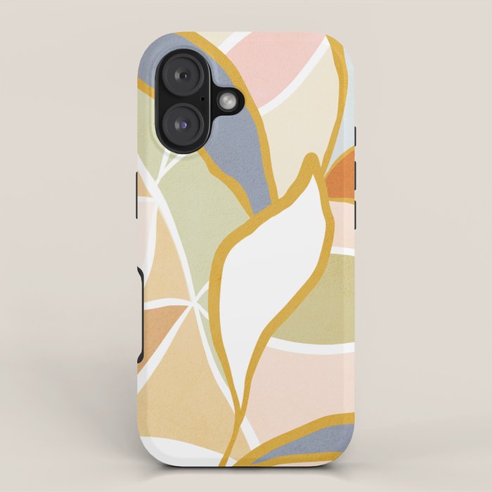 Closer to Nature Nº1 - Pastel line-art iPhone Case Gallery Image 1