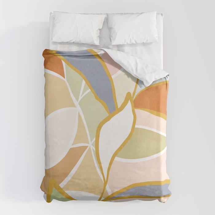 Closer to Nature Nº1 - Pastel line-art Duvet Cover Gallery Image 6