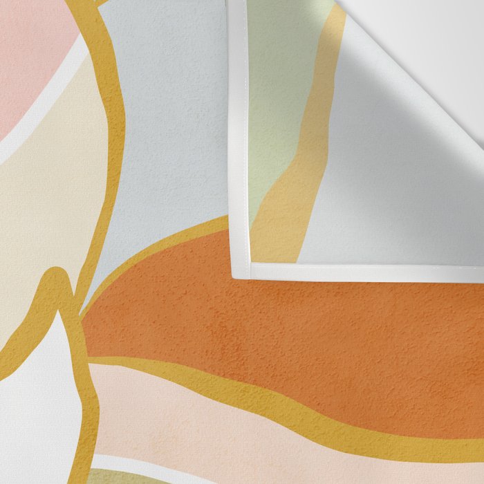 Closer to Nature Nº1 - Pastel line-art Wall Tapestry Gallery Image 3