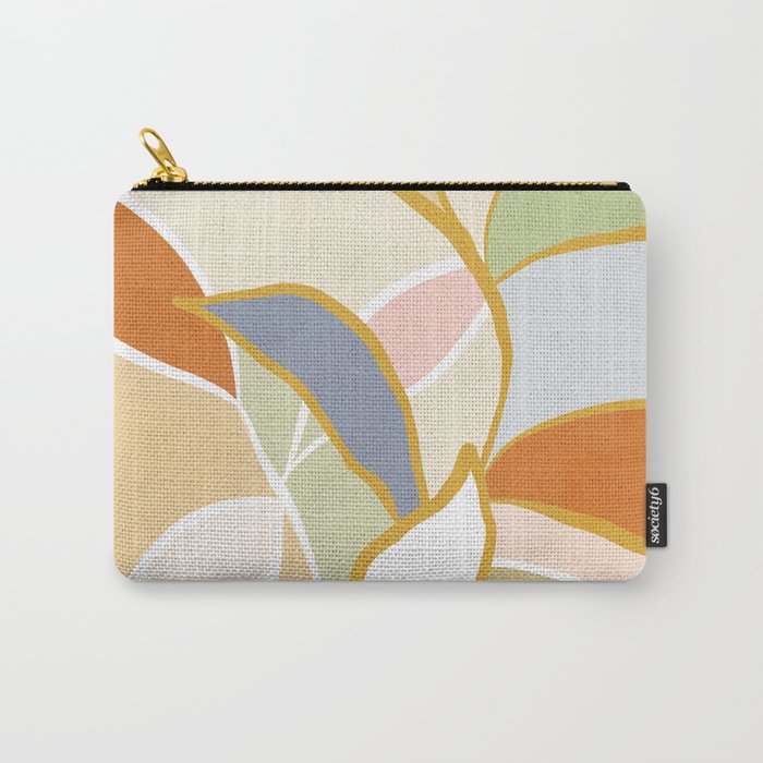 Closer to Nature Nº1 - Pastel line-art Carry All Pouch Gallery Image 1