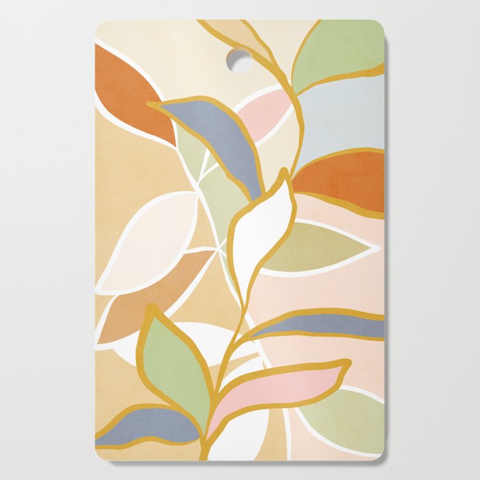 Closer to Nature Nº1 - Pastel line-art Cutting Board Gallery Image 1