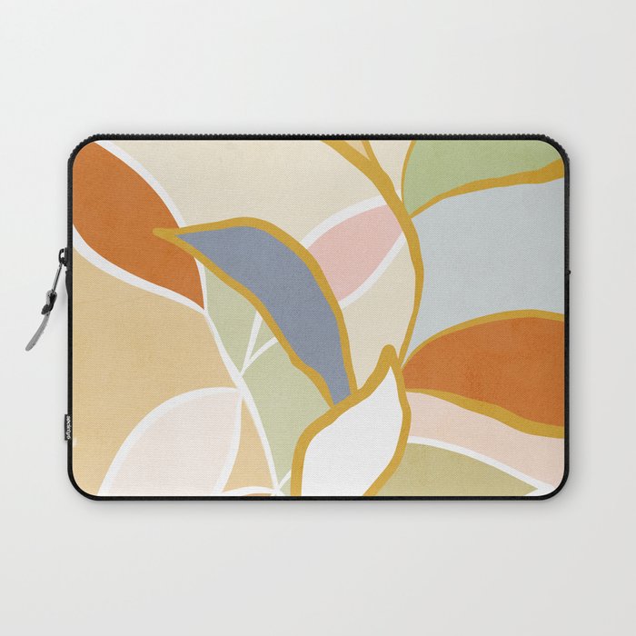 Closer to Nature Nº1 - Pastel line-art Laptop Sleeve Gallery Image 1