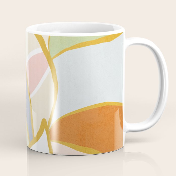 Closer to Nature Nº1 - Pastel line-art Coffee Mug Gallery Image 1