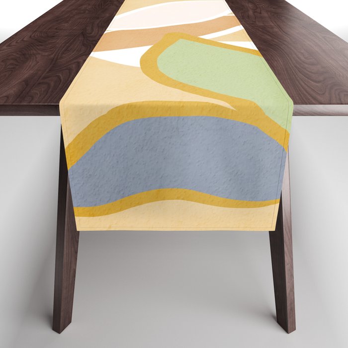 Closer to Nature Nº1 - Pastel line-art Table Runner Gallery Image 1