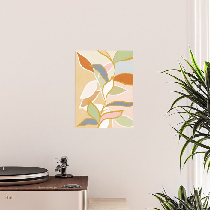 Closer to Nature Nº1 - Pastel line-art Poster Gallery Image 2
