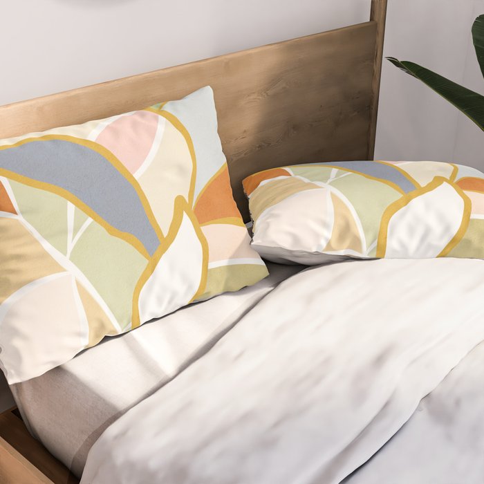 Closer to Nature Nº1 - Pastel line-art Pillow Sham Gallery Image 2