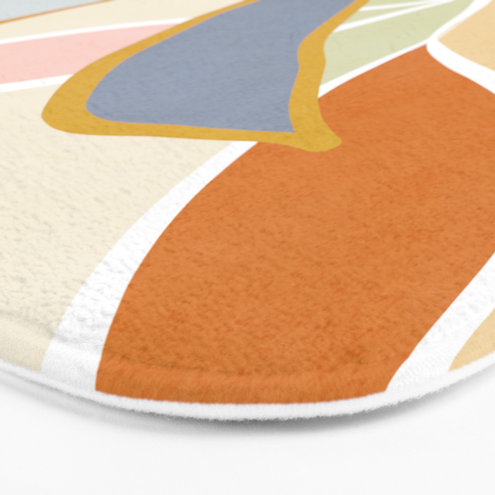 Closer to Nature Nº1 - Pastel line-art Bath Mat Gallery Image 3