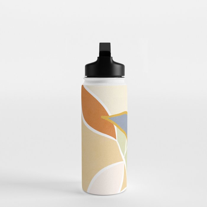 Closer to Nature Nº1 - Pastel line-art Water Bottle Gallery Image 3