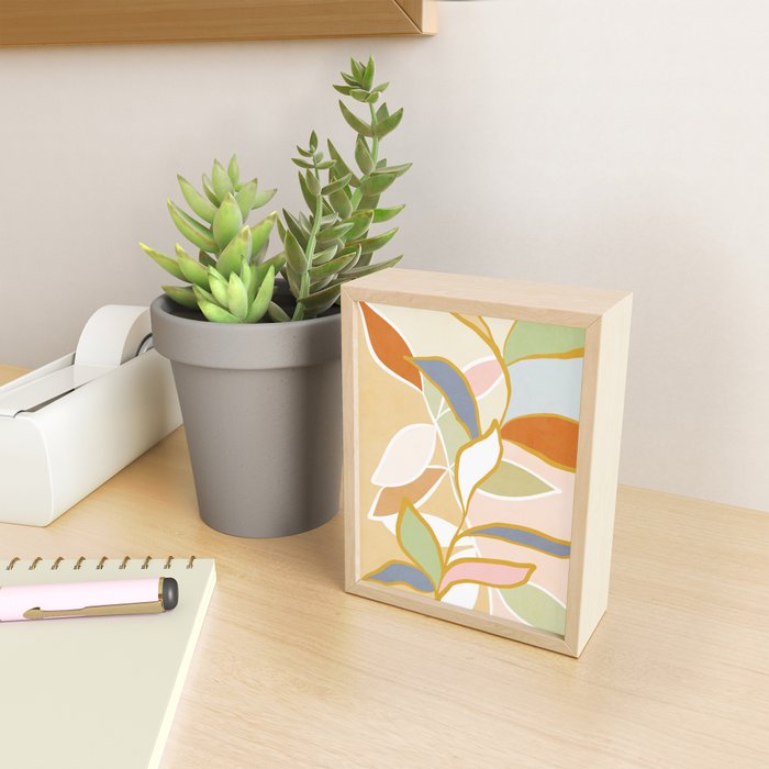 Closer to Nature Nº1 - Pastel line-art Mini Art Print Gallery Image 2