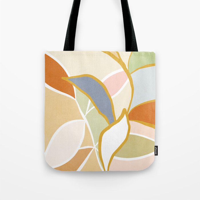 Closer to Nature Nº1 - Pastel line-art Tote Bag Gallery Image 1