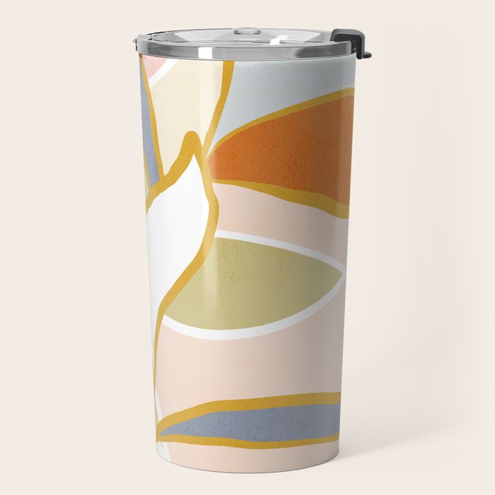 Closer to Nature Nº1 - Pastel line-art Travel Mug Gallery Image 2