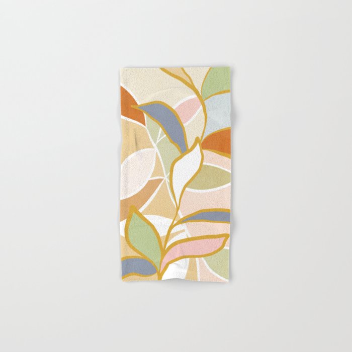 Closer to Nature Nº1 - Pastel line-art Bath Towel Gallery Image 1