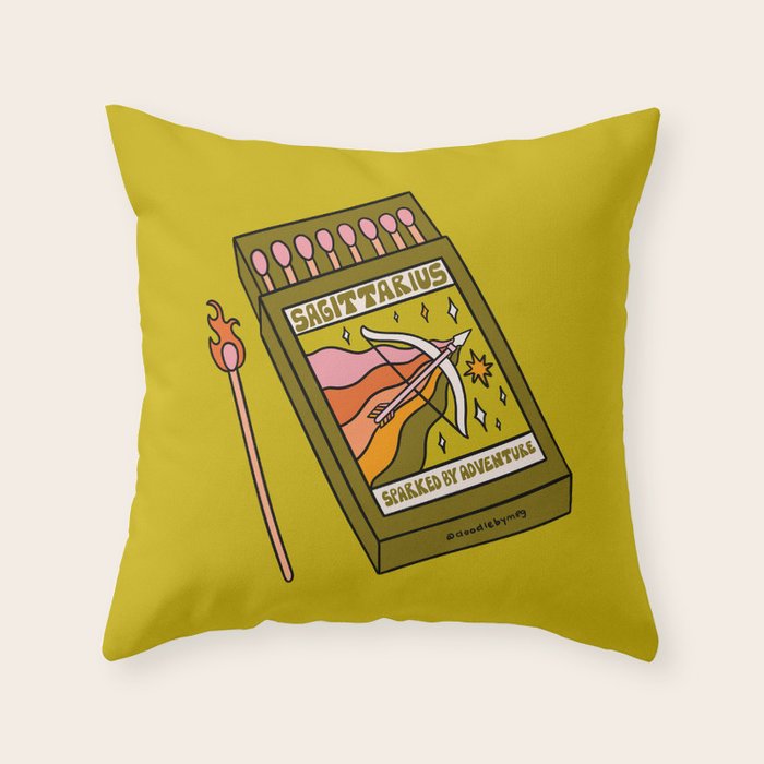 Sagittarius Matchbox Throw Pillow Gallery Image 6