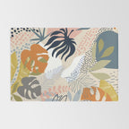 Tropical Foliage Pattern 1 - Retro Boho Rug Gallery Image 2
