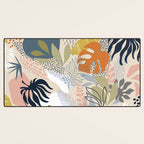 Tropical Foliage Pattern 1 - Retro Boho Desk Mat Gallery Image 3