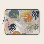 Tropical Foliage Pattern 1 - Retro Boho Laptop Sleeve Gallery Image 1