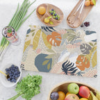 Tropical Foliage Pattern 1 - Retro Boho Cutting Board Gallery Image 2