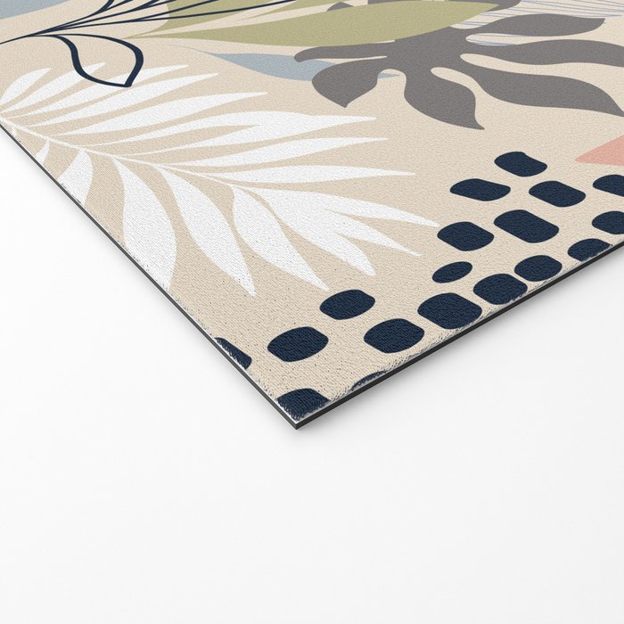 Tropical Foliage Pattern 1 - Retro Boho Welcome Mat Gallery Image 2