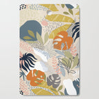 Tropical Foliage Pattern 1 - Retro Boho Cutting Board Gallery Image 1