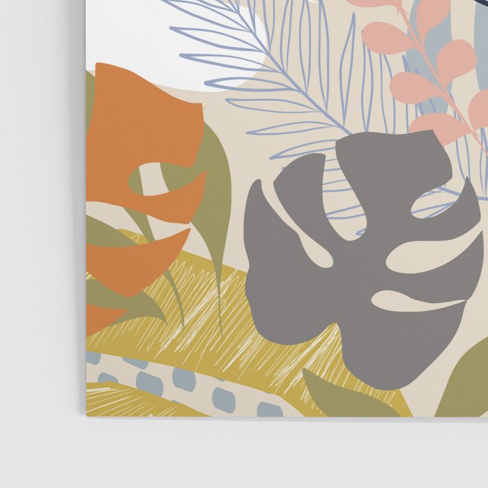 Tropical Foliage Pattern 1 - Retro Boho Poster Gallery Image 3
