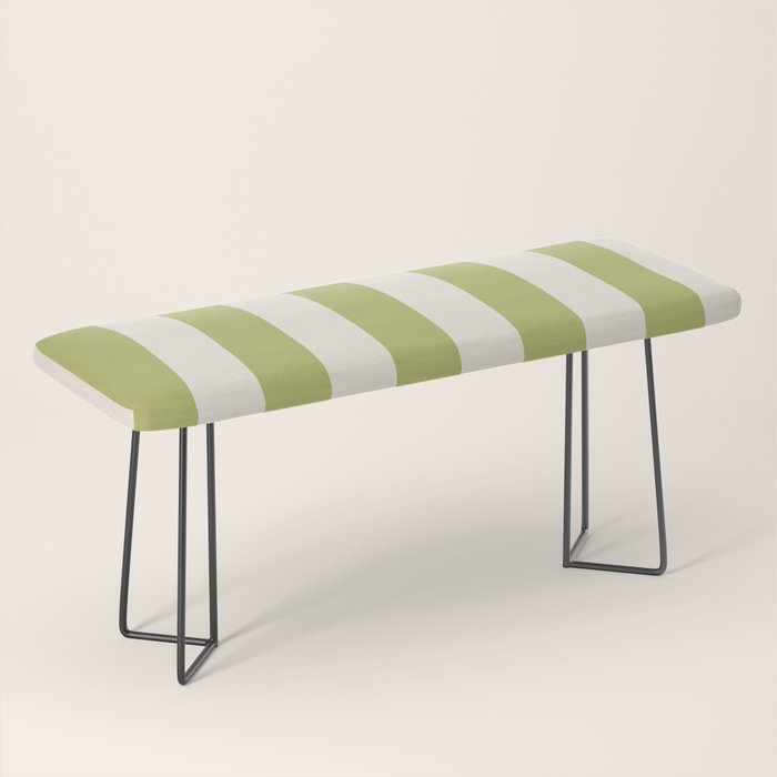 Duo I - Green and Butter Stripes Bench Gallery Image 1