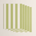 Duo I - Green and Butter Stripes Wrapping Paper Gallery Image 3